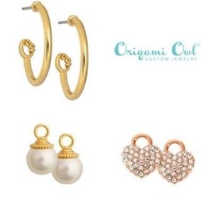 Origami Owl Jewelry - Origami Owl Silver Pearl dangle earrings Origami Owl Jewelry - Origami Owl Silver Pearl dangle earrings